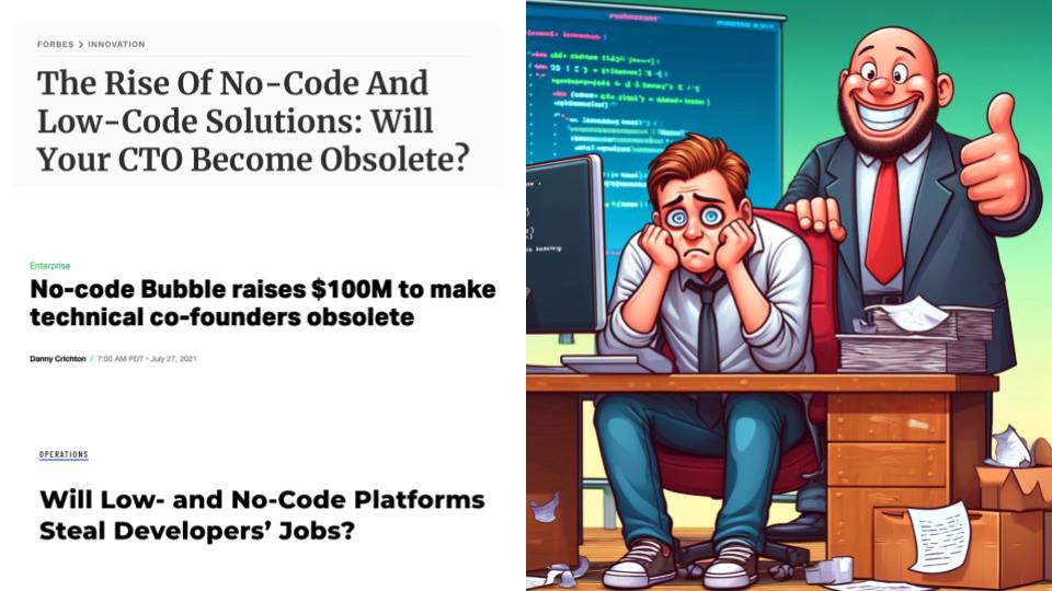 Mocne i słabe strony no-code - ilustracja